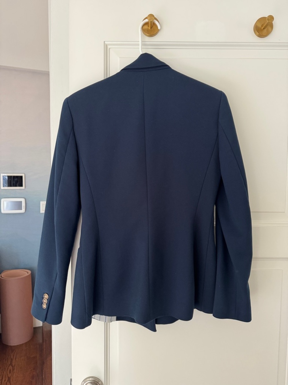 Zara Navy Double-Breasted Blazer with Gold Buttons - Picture 4 of 4